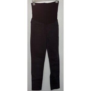 Indigo Blue Womens Size Small Petite Black Maternity Fit Straight Leg Jeans